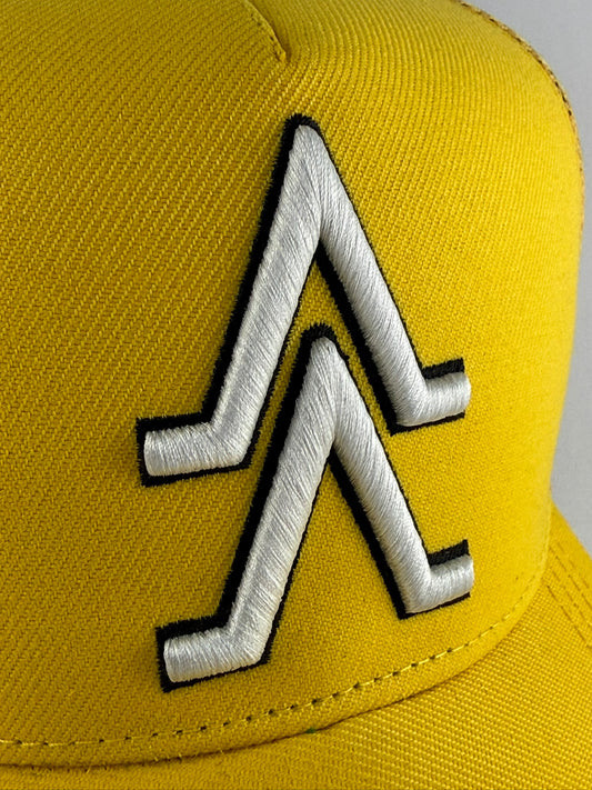 GORRA ALEVATE CAMIONERA TRUCKER AJUSTABLE AMARILLA