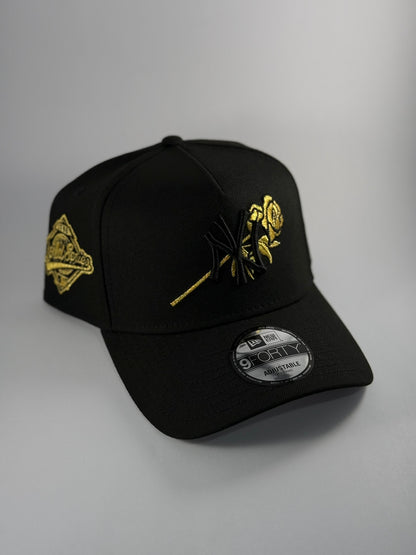 GORRA NEW ERA NEW YORK YANKEES NEGRA GOLDEN ROSE