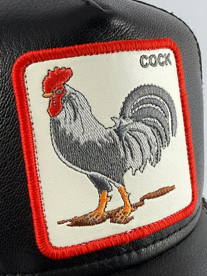 GORRA GOORIN COCK CUERO NEGRO