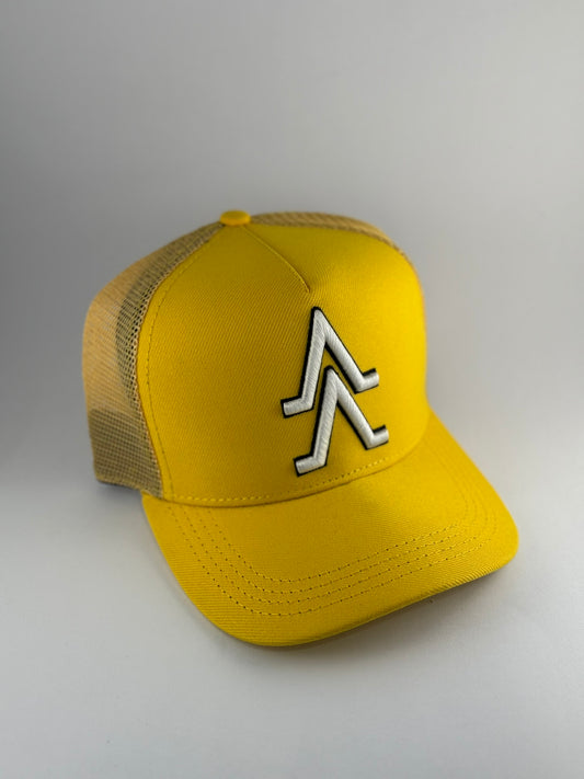 GORRA ALEVATE CAMIONERA TRUCKER AJUSTABLE AMARILLA